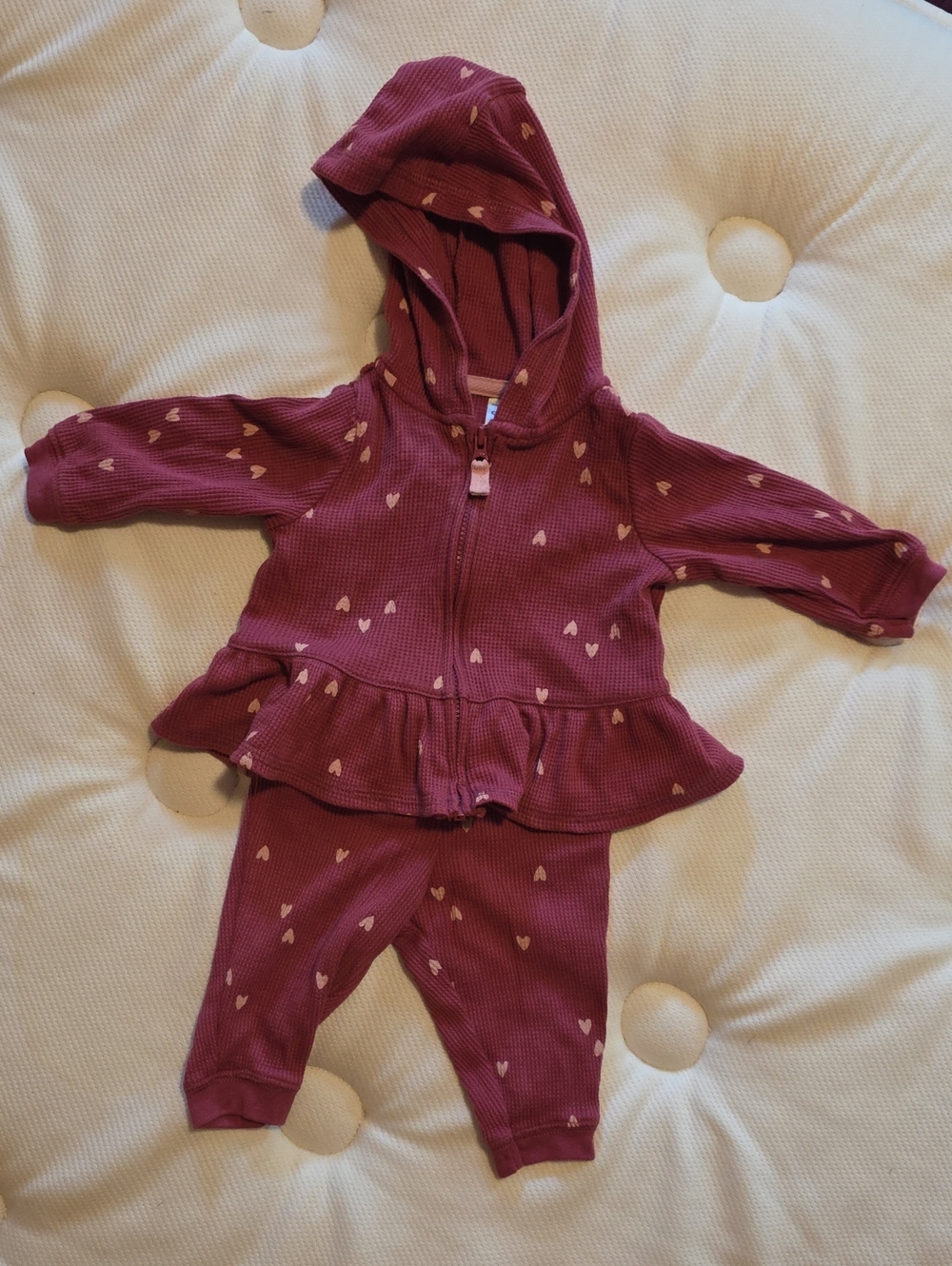 Carter's Baby Sweater Jacket And Pants in Dusty Rose